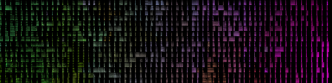 A grid of clips representing the audio contained in this collection: Inventing Entertainment